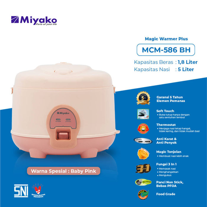 Miyako Rice Cooker 1.8L - MCM-586 BH 